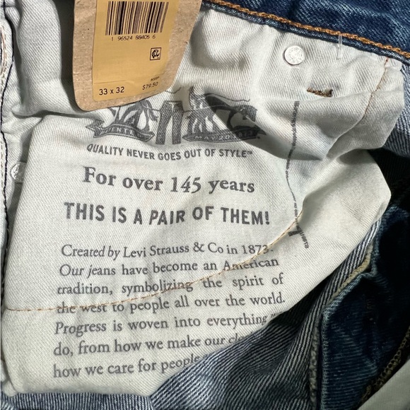 Levi's NWT 550™ '92 Relaxed Taper Fit Men's Jeans Painted Distressed Wash 33x32 - Picture 14 of 16